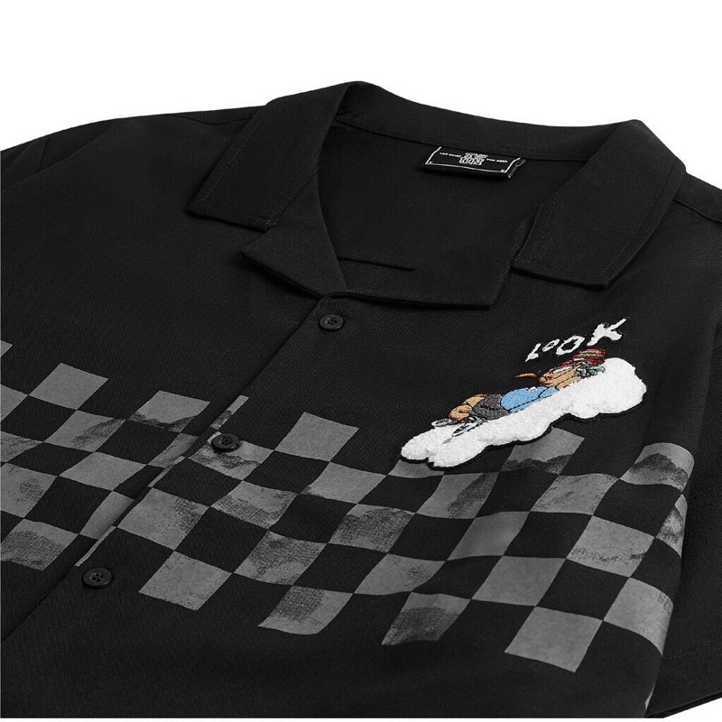 Áo Sơ Mi Hình Bàn Cờ Nam Nữ Dài Tay Unisex Basic Màu Trắng Sơ Mi Lụa Học Sinh Form Rộng Dáng Suông