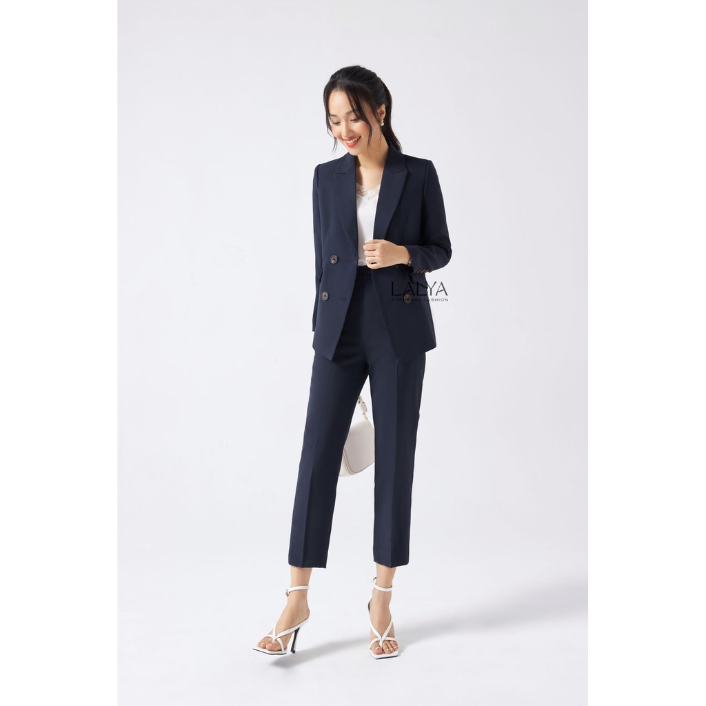 LALYA_Áo Blazer suông 4 khuy tay - Xanh | BigBuy360 - bigbuy360.vn
