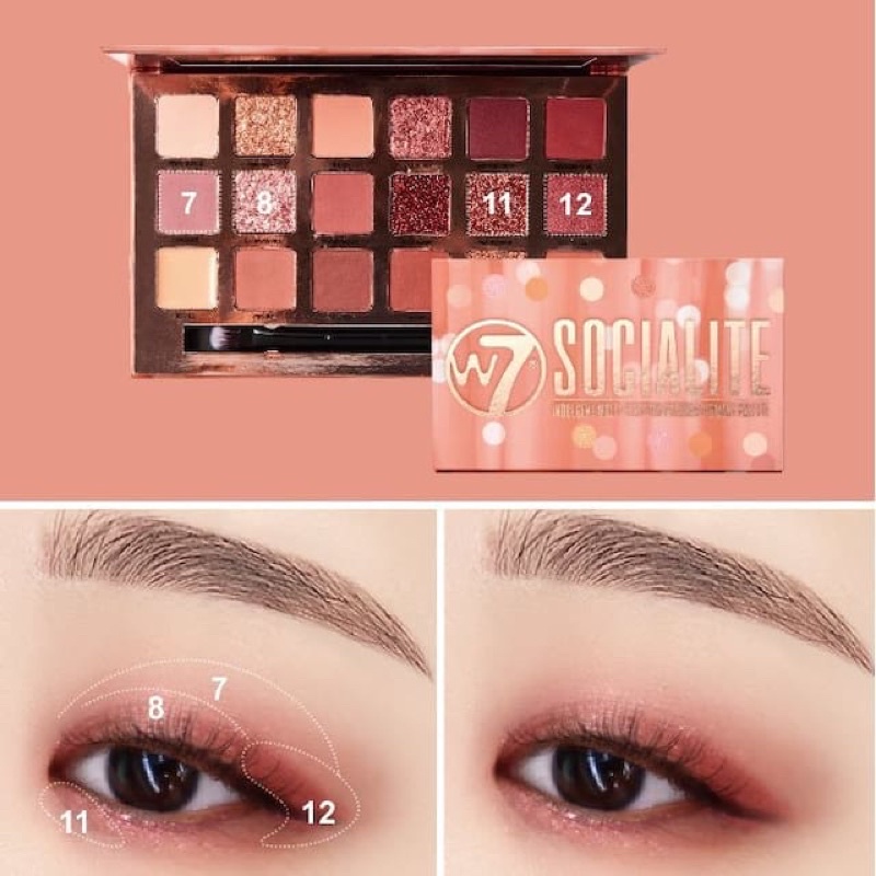 Bảng Phấn Mắt W7 Socialite Palette | BigBuy360 - bigbuy360.vn