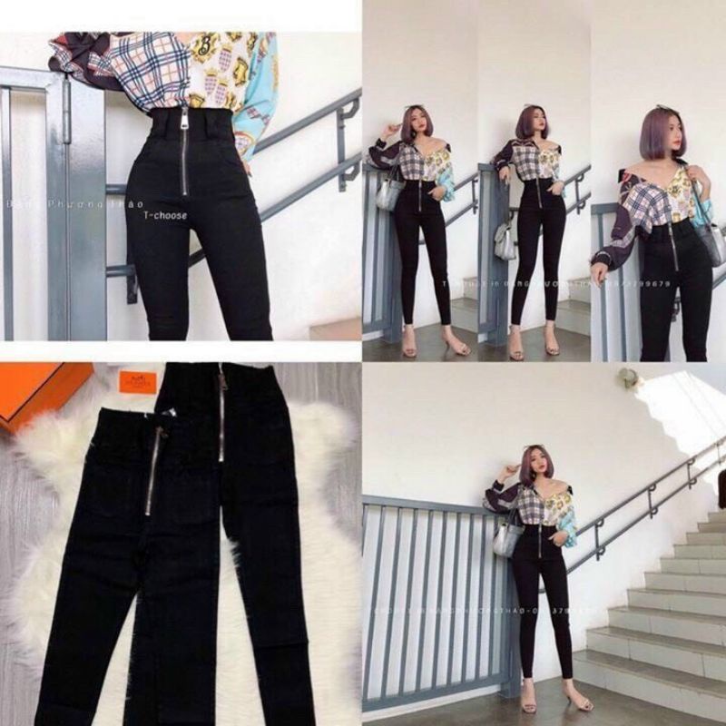 Quần skinny cạp cao thời trang