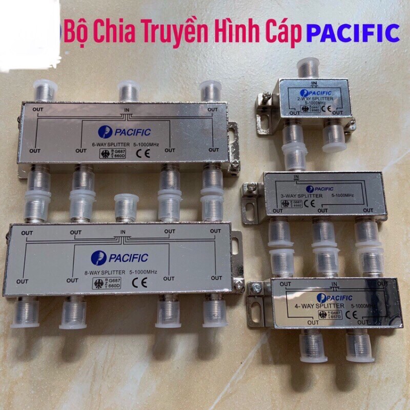 bộ chia truyền hình cáp 2,3,4,6,8 PACIFIC