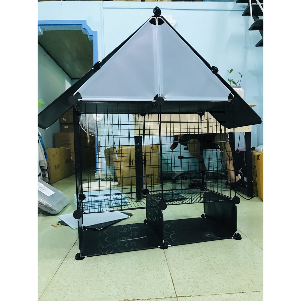 [FREESHIP ❤️] Chuồng Chó Mèo Thiết Kế Lưới Tĩnh Điện Đa Năng, Tiện Dụng, Dễ Dàng Lắp Ráp Và Sử Dụng