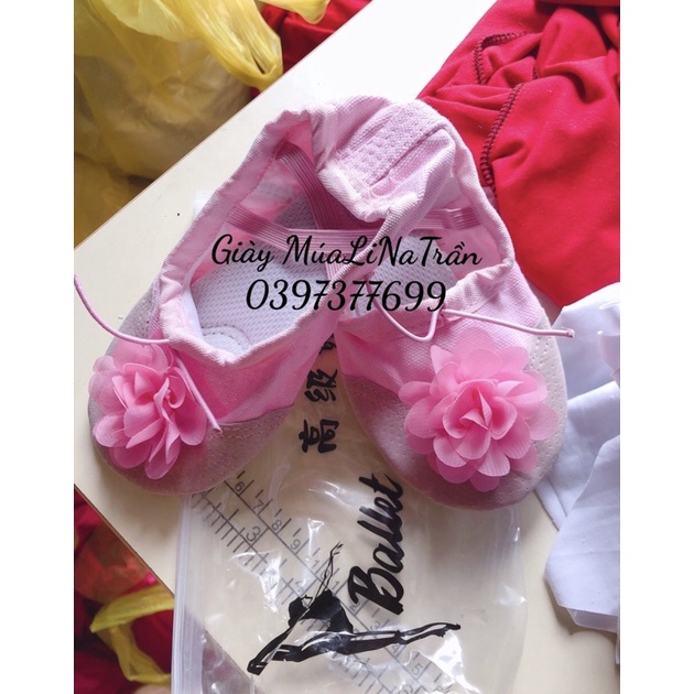 Giày múa đính hoa trẻ em