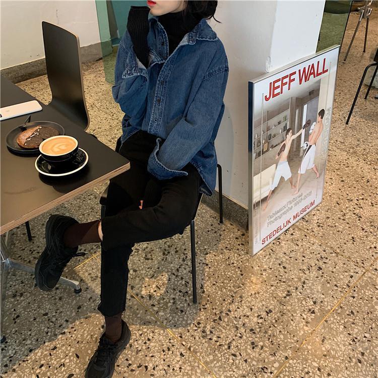 Áo Sơ Mi denim Tay Dài Thời Trang Hàn Quốc 2022