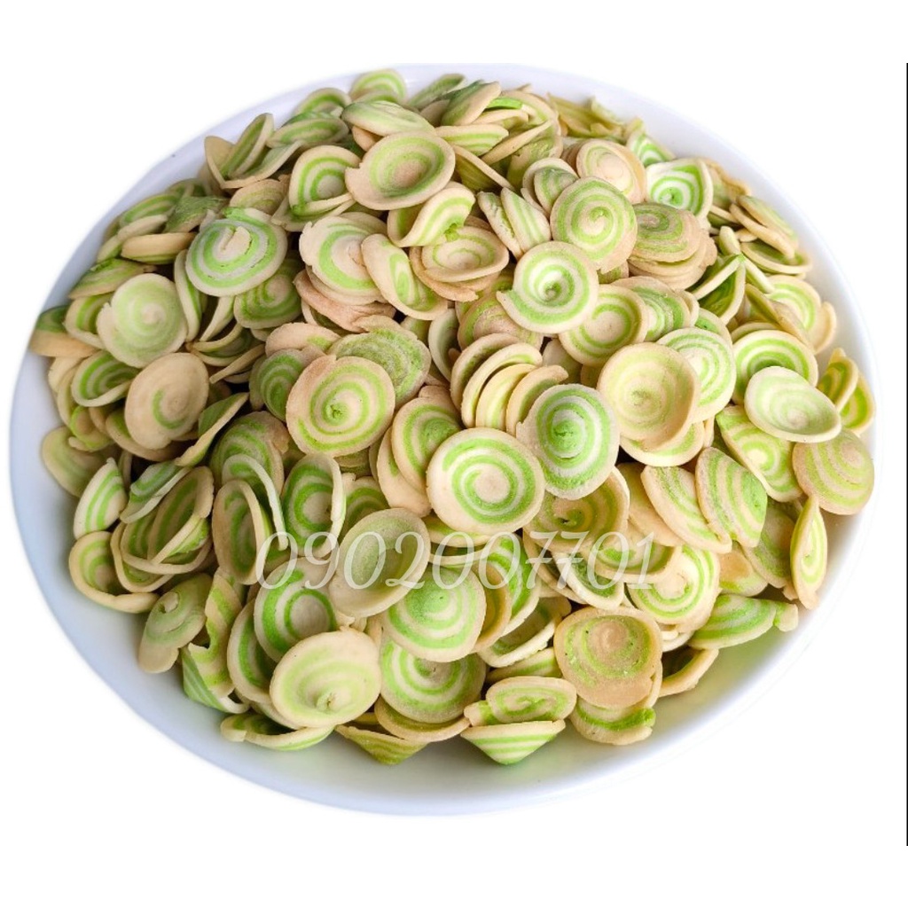 BÁNH TAI HEO NHÍ MIX MÀU XANH VỚI NÂU 100G/200G/500G