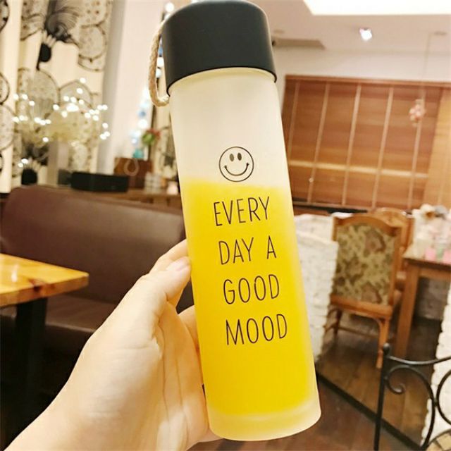 Bình Nước Thủy Tinh Happy Day 430ml