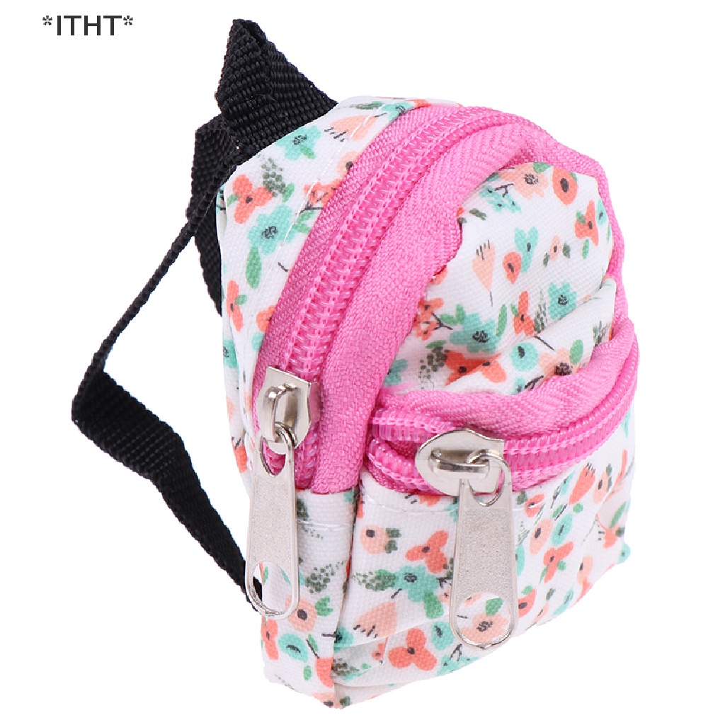 Ba Lô Đi Học Đính Hoa Xinh Xắn Cho Búp Bê Tỷ Lệ 1: 6 1: 12