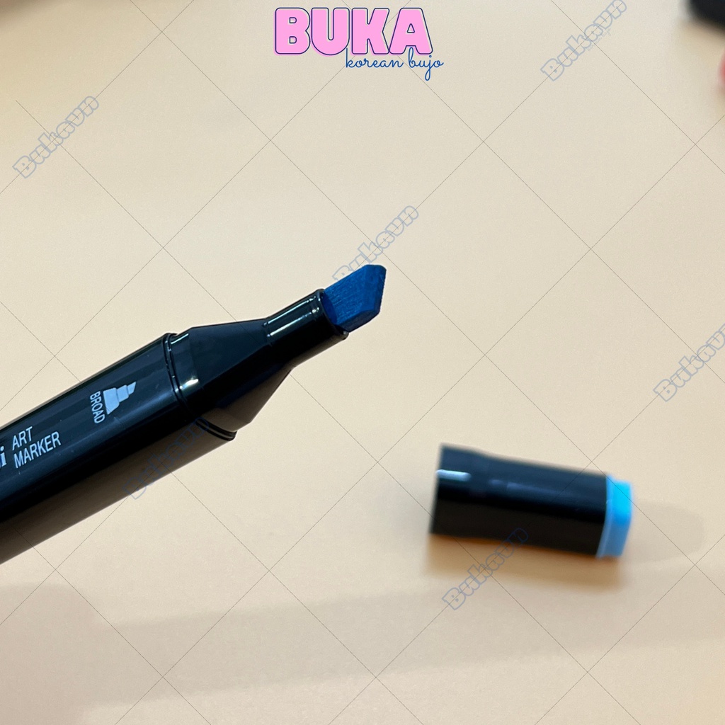 Bút dạ Marker Touch nhiều màu cao cấp Decorme kèm túi vải họa cụ vẽ tranh cao cấp 12 màu