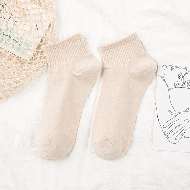 Vớ Cotton Màu Trơn Thoáng Khí Thời Trang Cho Nữ HSU