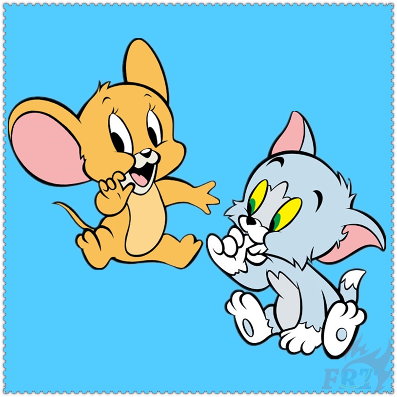 Miếng dán vá ủi chuyển nhiệt họa tiết Tom và Jerry diy