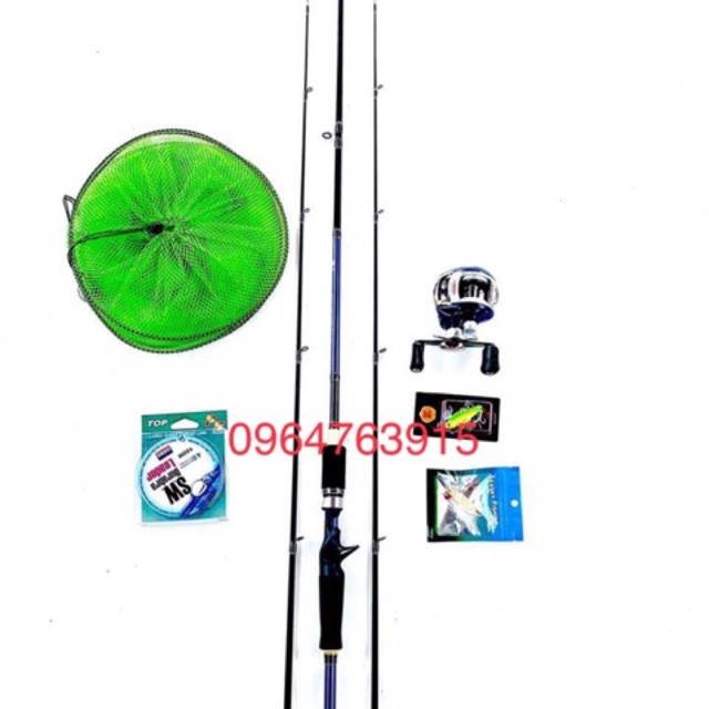 Bộ cần lure máy ngang với cần 2 ngọn chuyên lure