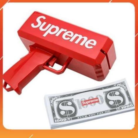 Súng Bắn Tiền Supreme Full Box Tặng Kèm 100 Tờ Tiền Dolar Supreme sale (MSP DC90109)
