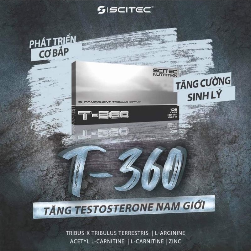 SCITEC T360 TĂNG TESTOSTERONE TĂNG CƯỜNG XÂY DỰNG CƠ BẮP 108 VIÊN