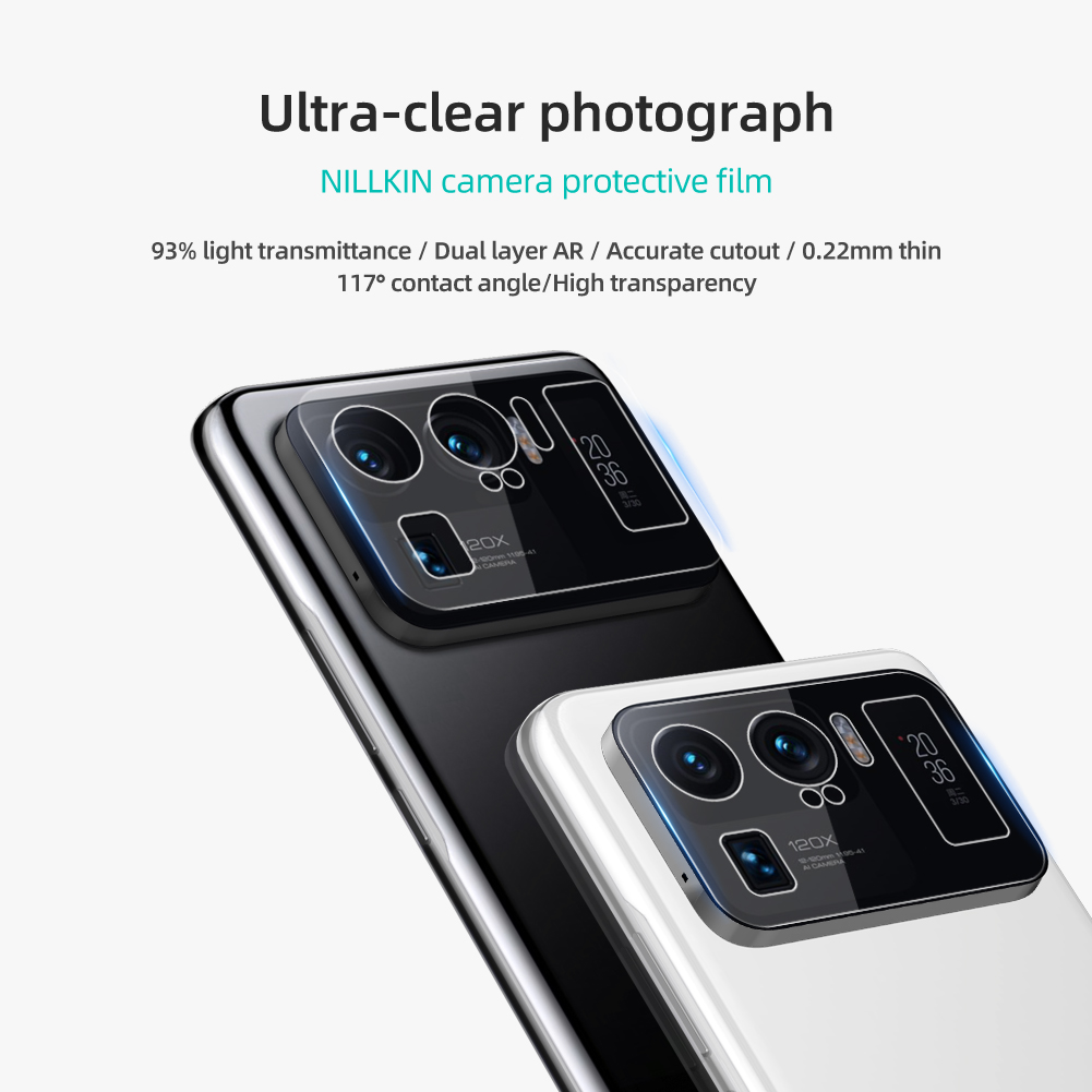 Nillkin 2 Pcs Camera Lens Tempered Glass For Xiaomi Mi 11 Ultra Anti-Scratch Rear Camera Protecting Film