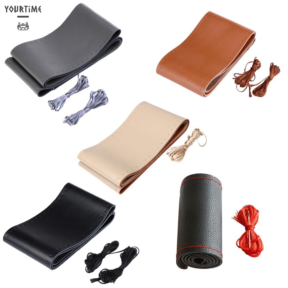Bọc vô lăng xe hơi DIY bằng da bò kèm kim may