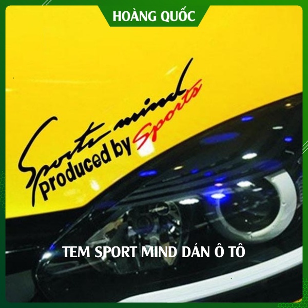 [Mã LIFEAU5SALE giảm 20k đơn 50k] Tem Sport Mind Dán Xe Ô Tô - Tem Ô Tô Thể Thao Sport Mind