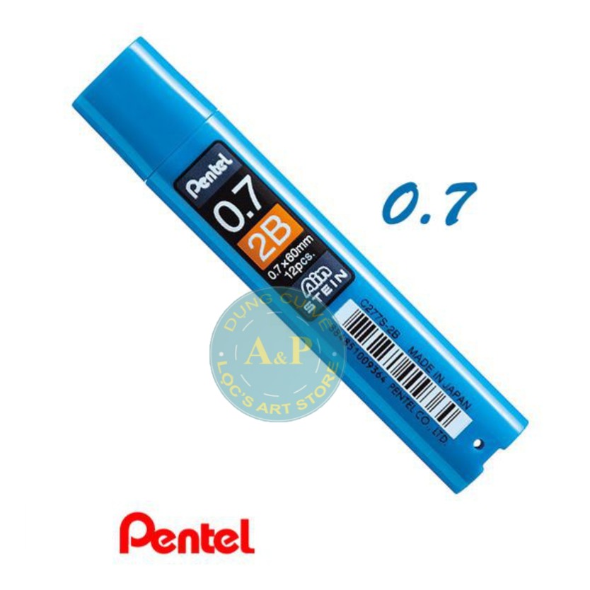 [Lộc's Art Store][chính hãng]Ruột bút chì bấm Pentel 2B