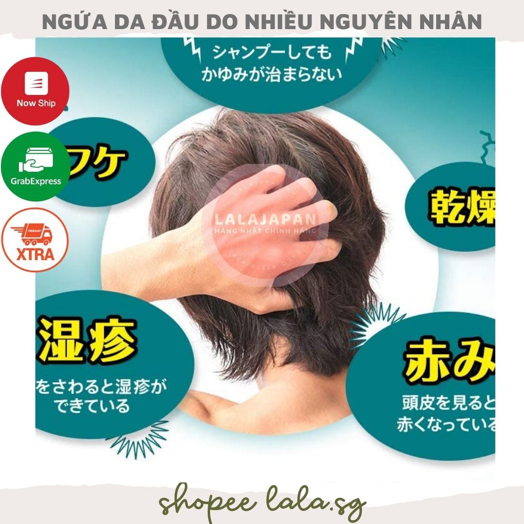 Dung dịch giảm ngứa giảm mụn da đầu Muhi Nhật Bản
