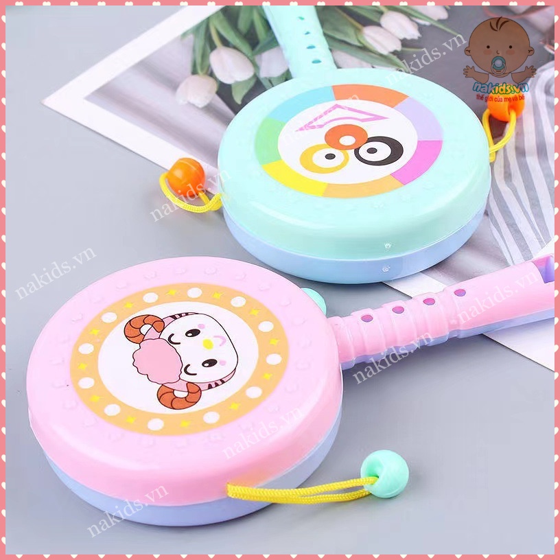 Lục Lạc Trống Nhựa - Đồ Chơi Trống Lắc Thúc Đẩy Khả Năng Cầm Nắm Và Thính Giác, Thị Giác Cho Bé MS90-DC3