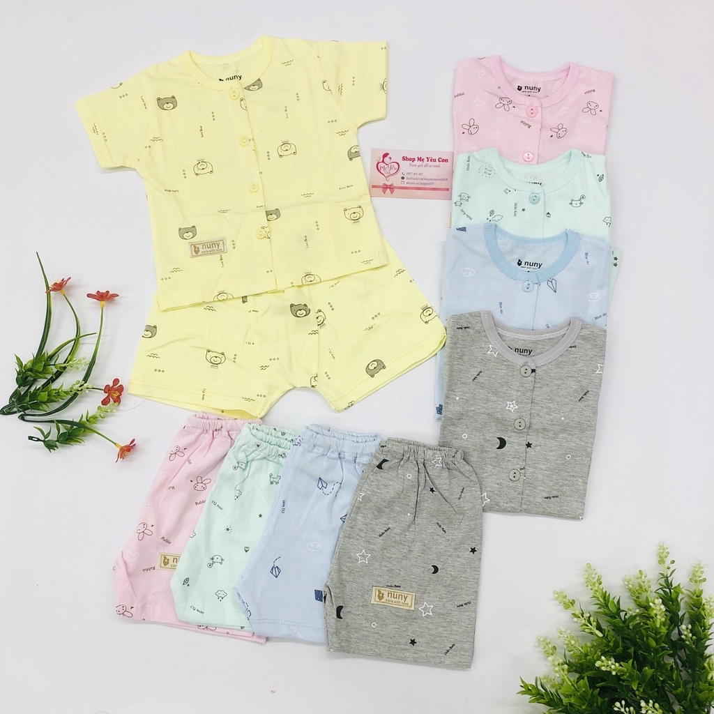 Bộ Quần Áo Cộc Tay Cài Giữa CQ Baby 100% Cotton