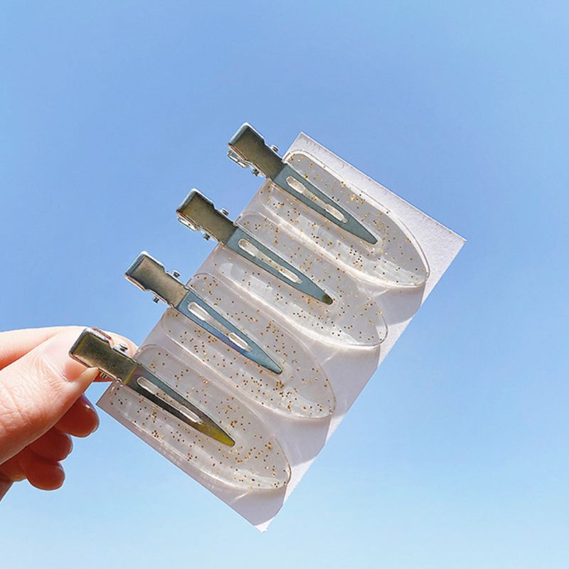Set 4 Kẹp Tóc Không Đường May Màu Sắc Kẹo Ngọt Dành Cho Nữ
