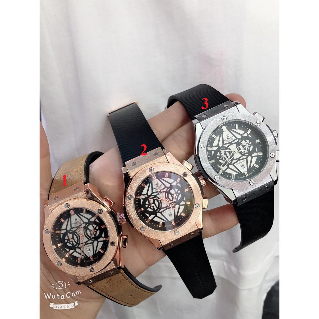 [Mã WTCHFEB giảm 20K ] (Cực chất) Đồng hồ Nam hublot HBL118 dây silicon, hương vani - Đồng hồ Hublot_collections