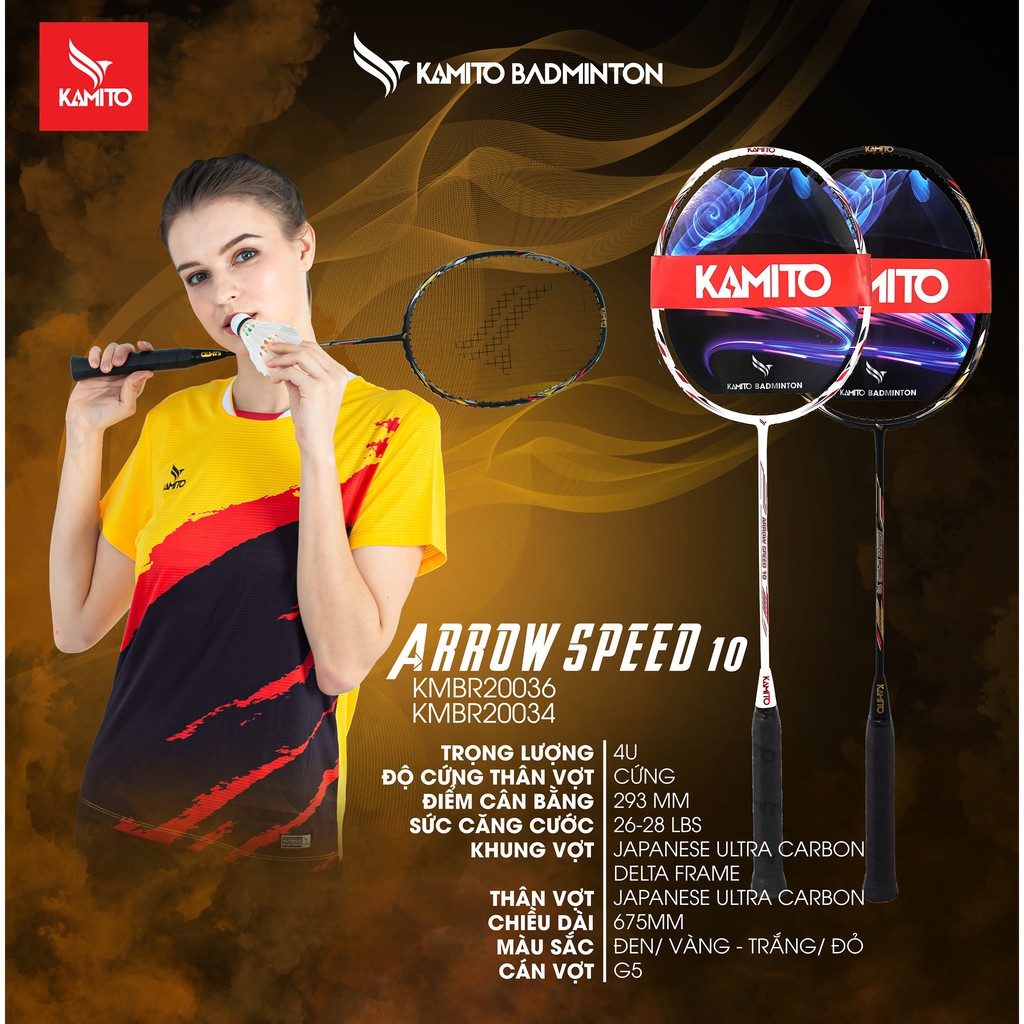 Vợt Cầu Lông Arrow Speed 10 - KAMITO (Khung Vợt)