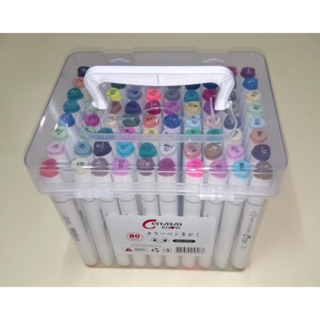 Bút Maket Màu Vẽ Ánh Dạ Quang set 80 mau