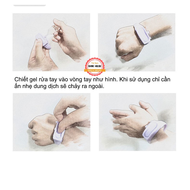 Vòng Đeo Tay Tiện Lợi Chiết Gel Rửa Tay Nhiều Màu Dung Tích 10 ml