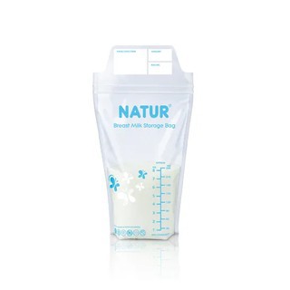 Túi trữ sữa Natur 120ml chính hãng nhập khẩu Thái Lan hộp 30 túi dày dặn 2 khóa zip