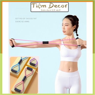 Dây Cao Su Kéo Kháng Lực Đàn Hồi Hình Số 8 Tập Gym Yoga Thể Lực, Tập Tay, Mở Vai, Tập Mông Đa Năng