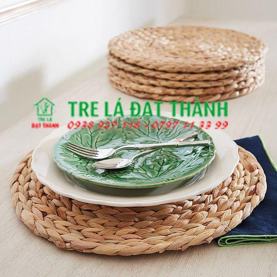 Thảm lục bình hình tròn trang trí, chụp hình, lót đĩa nhiều size để bàn,