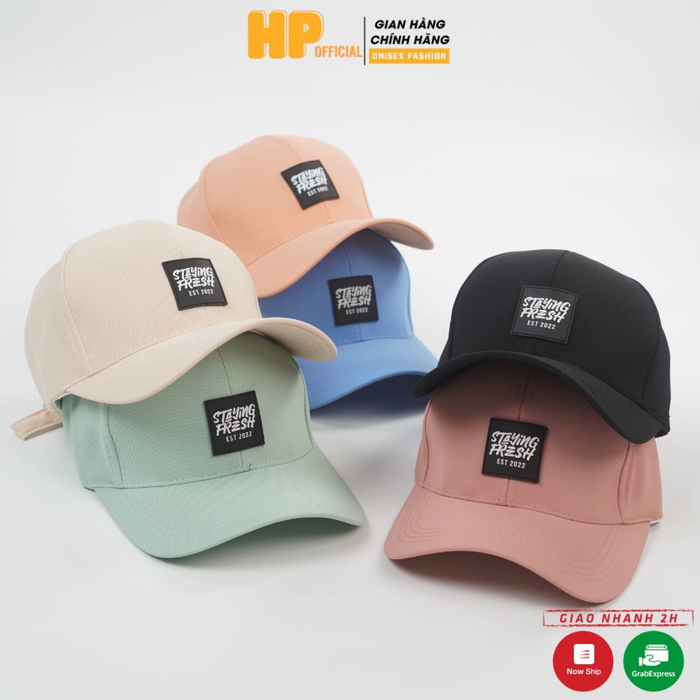 Mũ lưỡi trai ❤️ Nón kết thêu tem STAYING FRESH chất kaki cao cấp form unisex nam nữ N56 - Happy Style