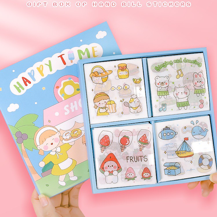 Bộ Sticker mix mẫu Pison dễ thương, hình dán cute trang trí đáng yêu giá rẻ - theo phân loại