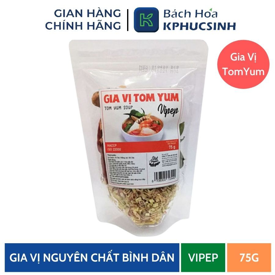 Gia vị tomyum Vipep 75g KPHUCSINH - Hàng Chính Hãng