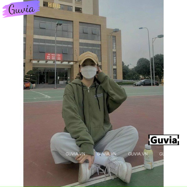 Áo Khoác Nỉ Hoodie THISISNEVERTHAT Nam Nữ Ulzzang Unisex, Áo Khoác Dây Kéo Form Rộng GUVIA  AKN95
