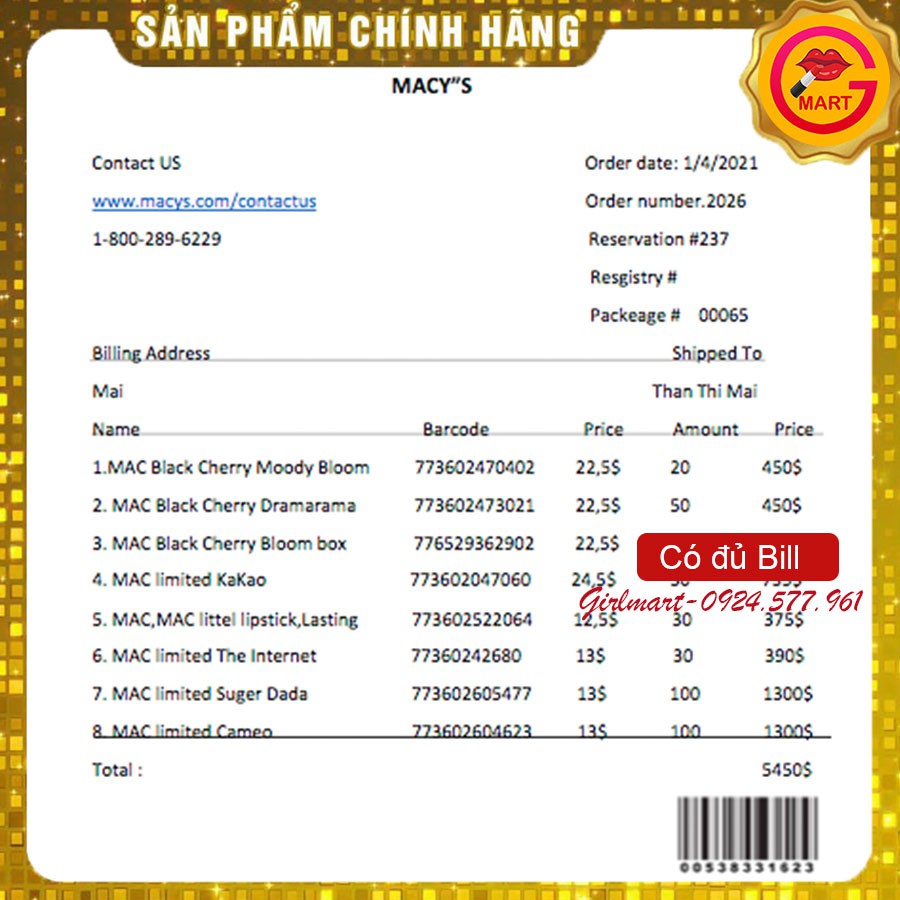 Son Mac hoa anh đào Balck Cherry phiên bản giới hạn mới nhất 2021 | BigBuy360 - bigbuy360.vn