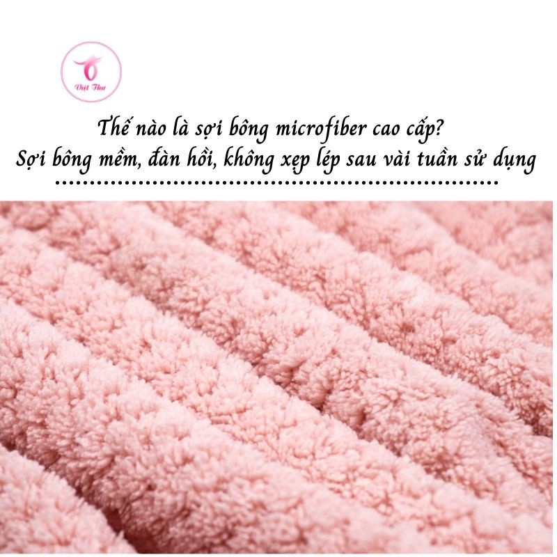 Khăn tắm lớn, khăn tắm sợi microfiber, lông mềm mịn, thấm hút nước nhanh 70x140 cm, nhiều màu - Việt thư