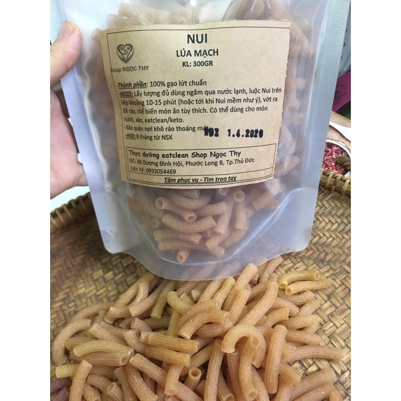 Nui gạo lứt/lức chùm ngây/ lúa mạch gói 300gr, phù hợp ăn kiêng eatclean/keto giảm cân