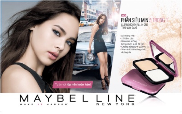 🌹 Phấn nền trang điểm Maybelline siêu mịn 5in1 9g