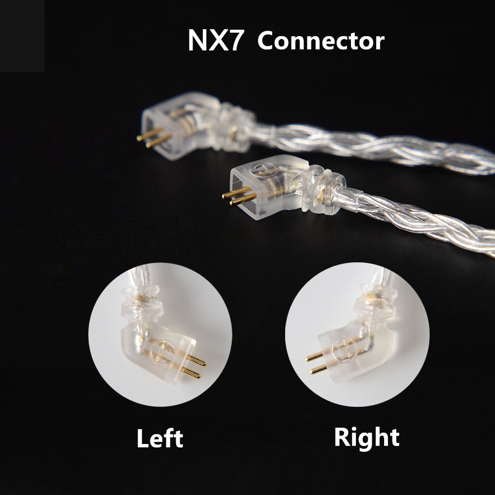 Dây Cáp Tai Nghe Mmcx / 2pin / Qdc / Nx7 16 Lõi Mạ Bạc Cho Kz Zsx Fz Bl-03 Nx7 / Db3 / M6