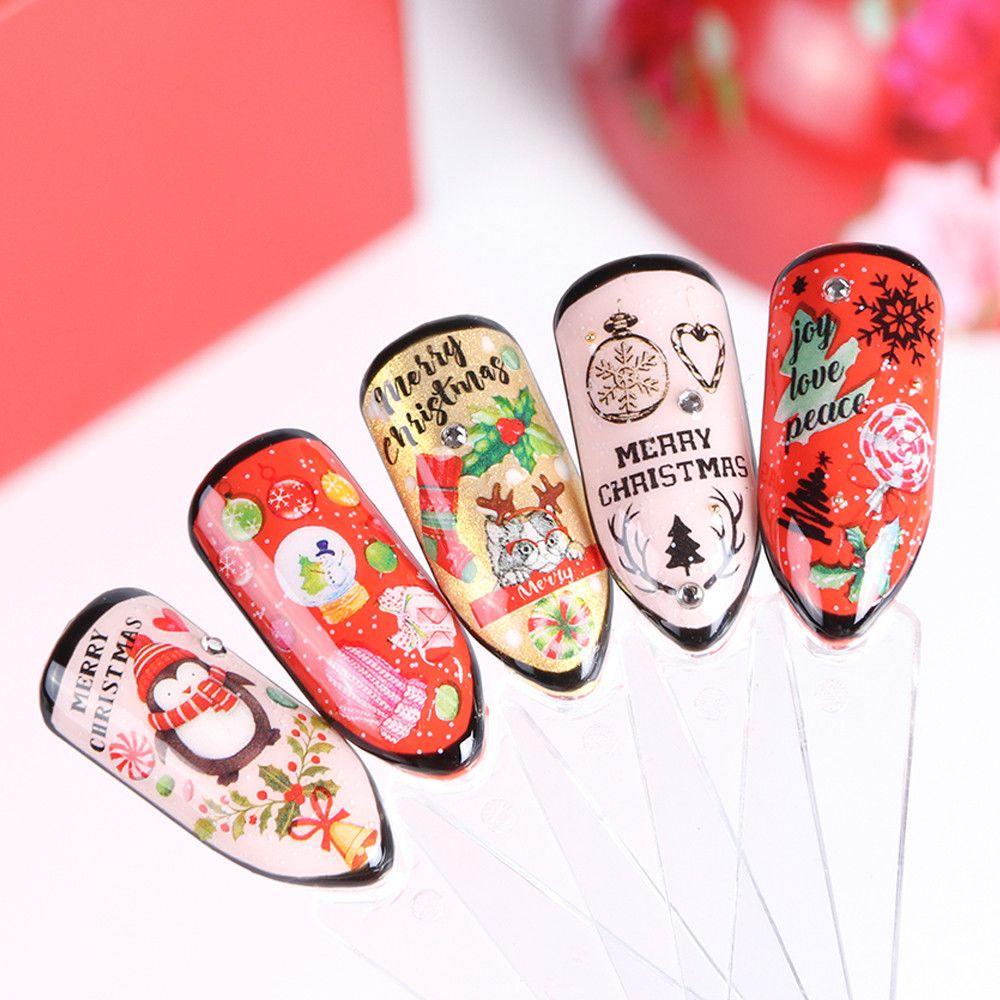 1 Bộ Nhãn Dán Móng Tay 3D Chủ Đề Giáng Sinh 11 Kiểu