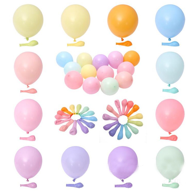 Set 100 bong bóng trang trí tiệc nhiều màu sắc xinh xắn