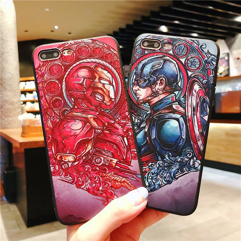 Ốp lưng hình iron man đỏ đen đủ mã cho các loại điện thoại iphone - a208