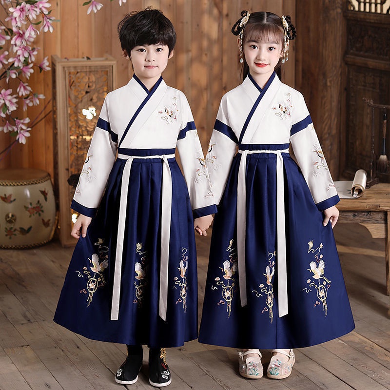 Bộ Hán Phục Phong Cách Trung Hoa Xinh Xắn Cho Bé Trai Và Gái