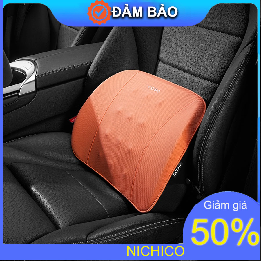 Đệm lưng ô tô chính hãng Cicido - Tựa lưng có gai massage cao cấp, chất liệu êm ái dùng 4 mùa