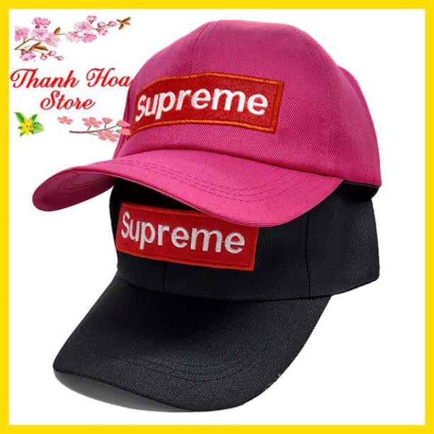 Mũ lưỡi trai nam nữ nhiều màu đẹp, cá tính, giá rẻ - Nón kết thêu logo Supreme nổi thời trang dễ thương trend 2020  ྇