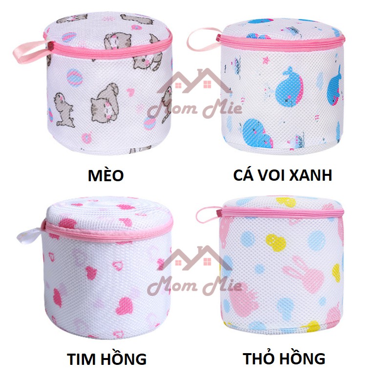 Túi lưới giặt đồ lót 2 lớp Polyester in họa tiết, chống biến dạng đồ lót - K051 - I038