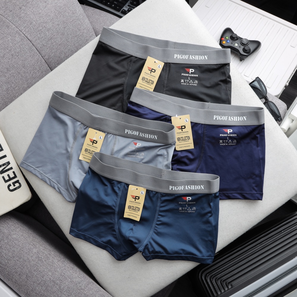 [Mã LTBAUAB19 giảm 7% đơn 99K] Bộ 4 quần lót boxer nam thun lạnh thoáng mát mềm mịn SPQLBX03 - PigoFashion
