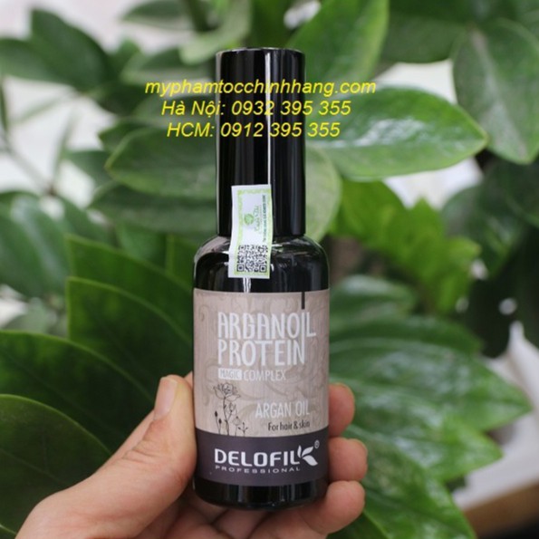 TINH DẦU DELOFIL ARGAN OIL PHỤC HỒI TÓC HƯ TỔN BÓNG MƯỢT 50ML | BigBuy360 - bigbuy360.vn